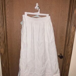 a new day White Floral Maxi Skirt